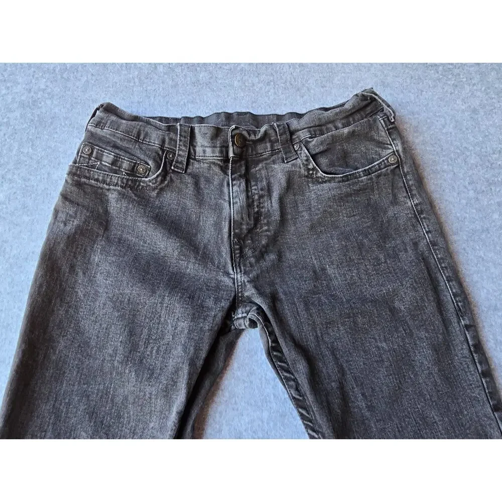 True Religion Geno Jeans Men's Dark Charcoal Wash Slim Fit 35x32